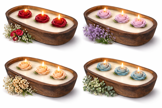 Floral Dough Bowl Candle by The Jesus Garden