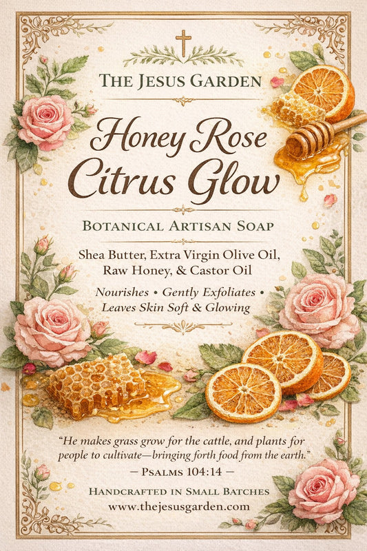 Honey Rose Citrus Glow Soap-Psalm 104:14