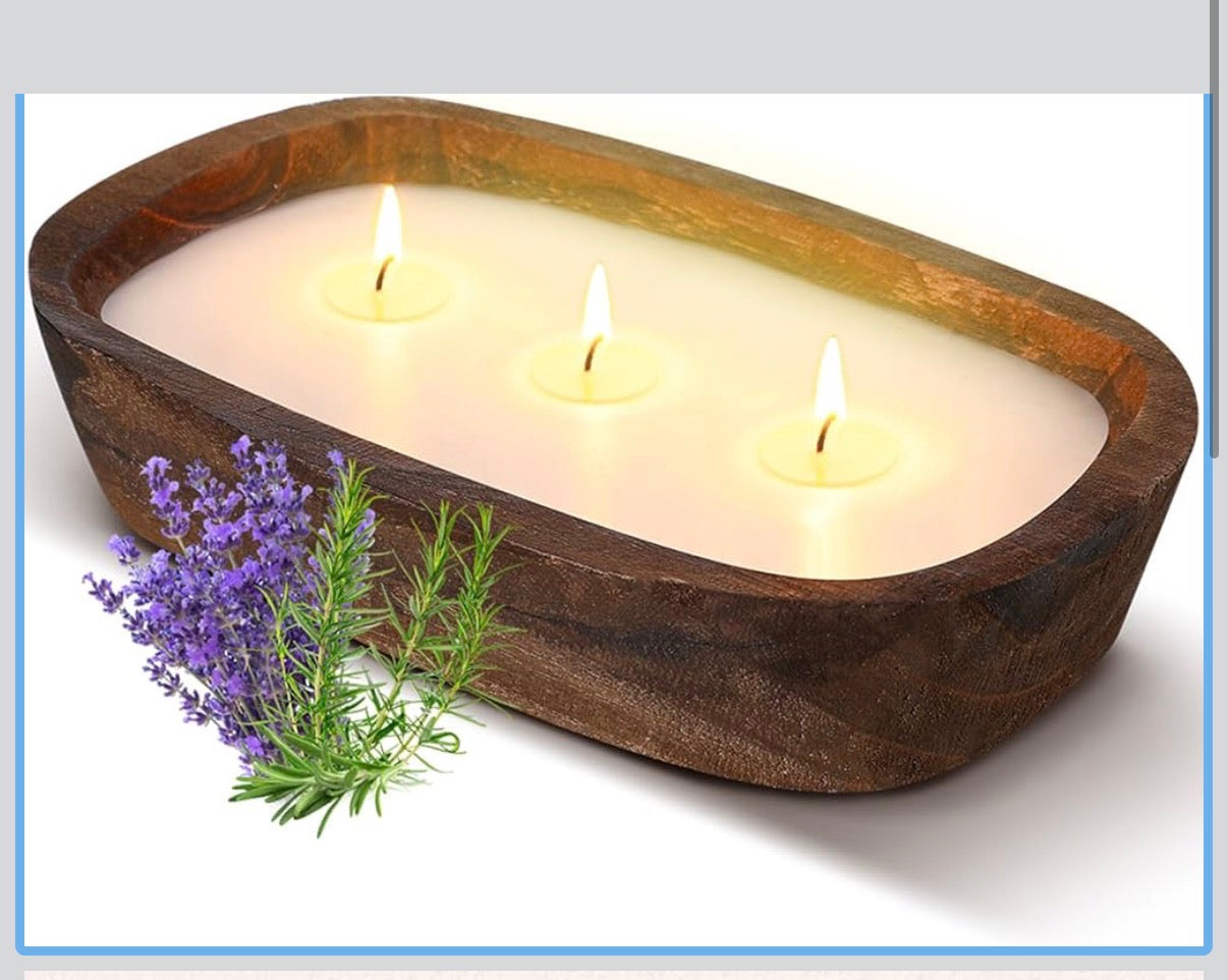 Floral Dough Bowl Candle by The Jesus Garden