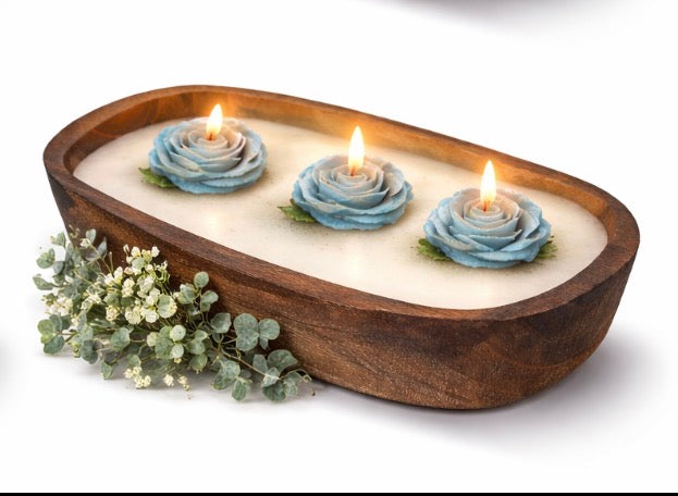 Floral Dough Bowl Candle by The Jesus Garden